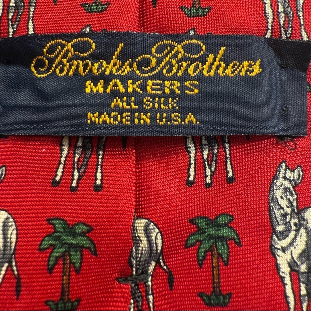 Brooks Brothers Makers All Silk Red‎ Zebra Palm Tree Tie – Made in USA
day! - Picture 2 of 5